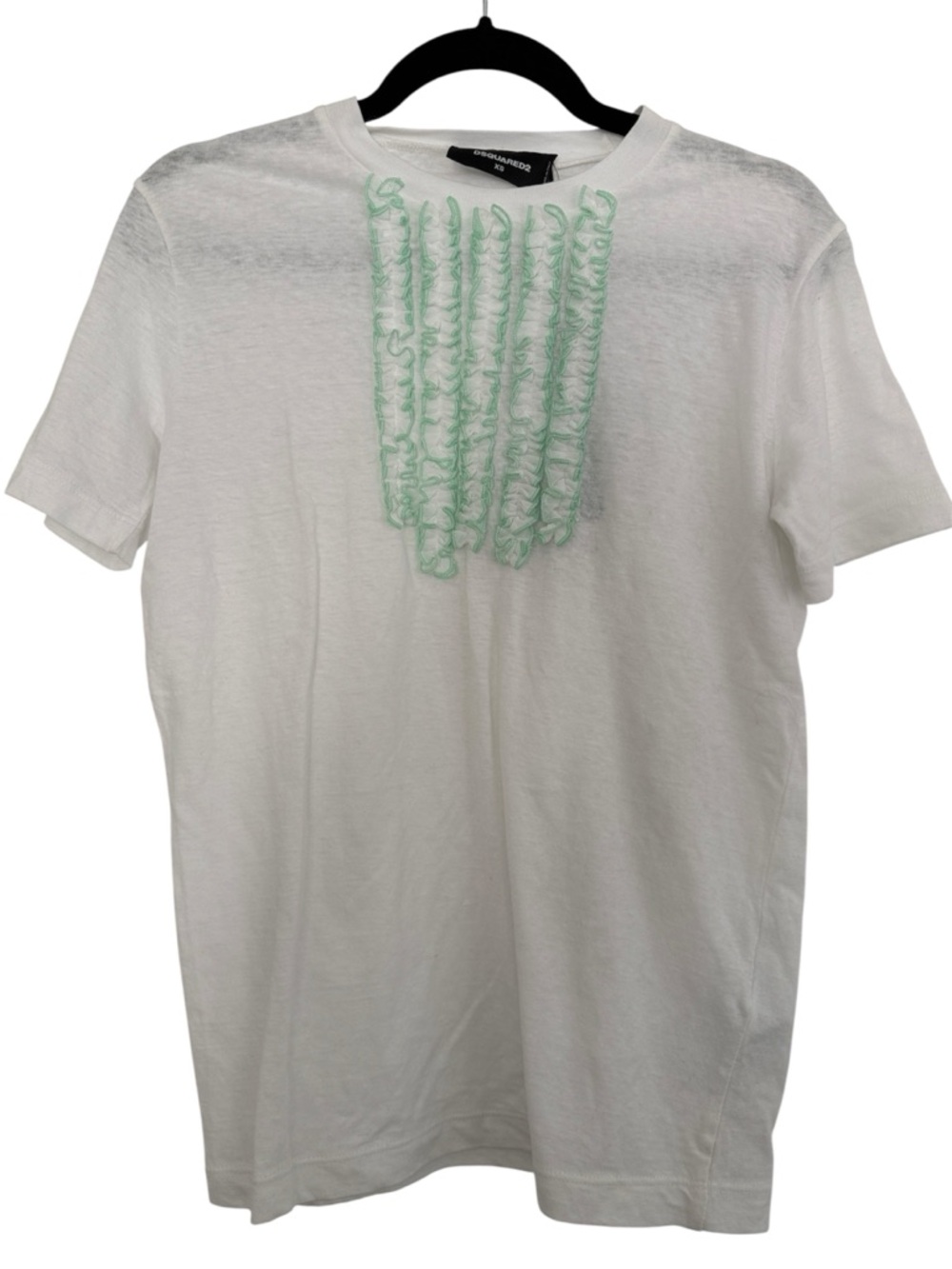 DSQUARED2 Ruffled cotton T-shirt XS NWT